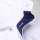 WHITE WITH BLUE SEMI FORMAL SHIRT