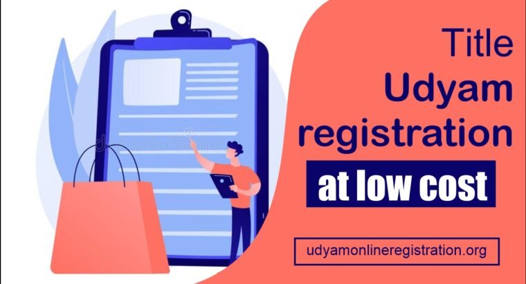 Udyam Registration at low cost