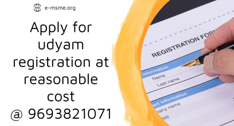 Apply for udyam registration at reasonable cost