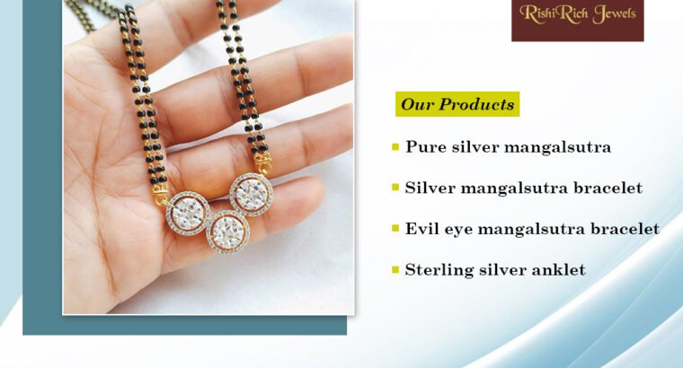 Best Silver Mangalsutra Bracelet RishiRich Jewels