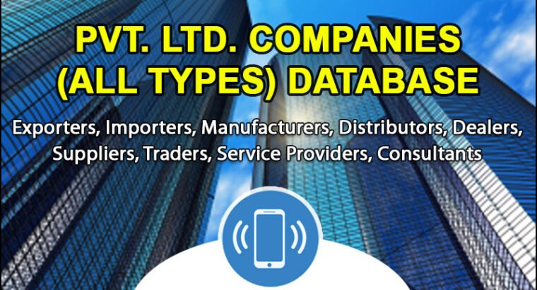 Private Limited Companies Database – 9311227217